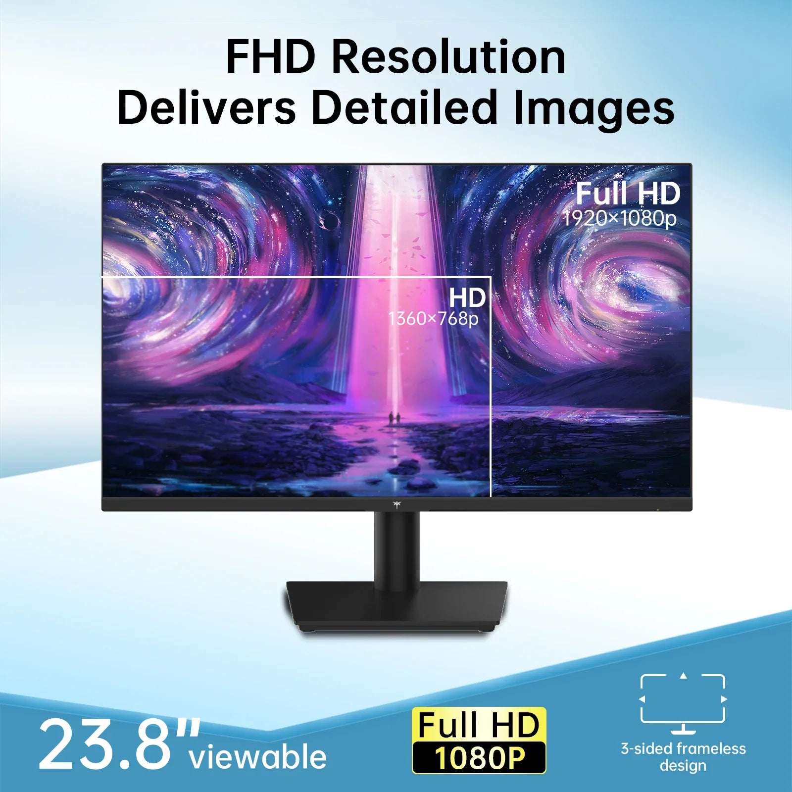 24" 1080P 100Hz FreeSync Gaming Monitor, HDMI, VGA, HDR10, Office Display