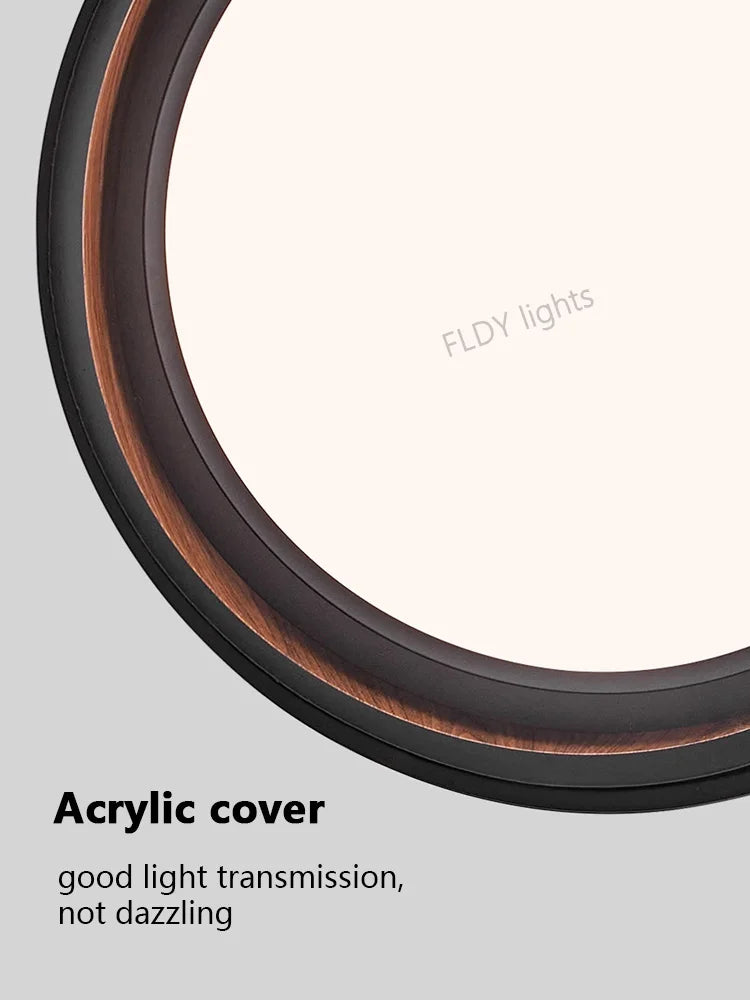 Dimmable LED Chandelier Circular Ceiling Light Eye Protection for Living Room