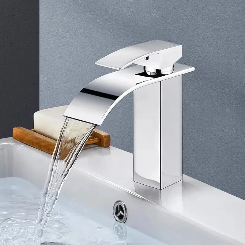 Dragon Head Waterfall Faucet Bathroom Kitchen Sink Hot Cold Single Handle Tap