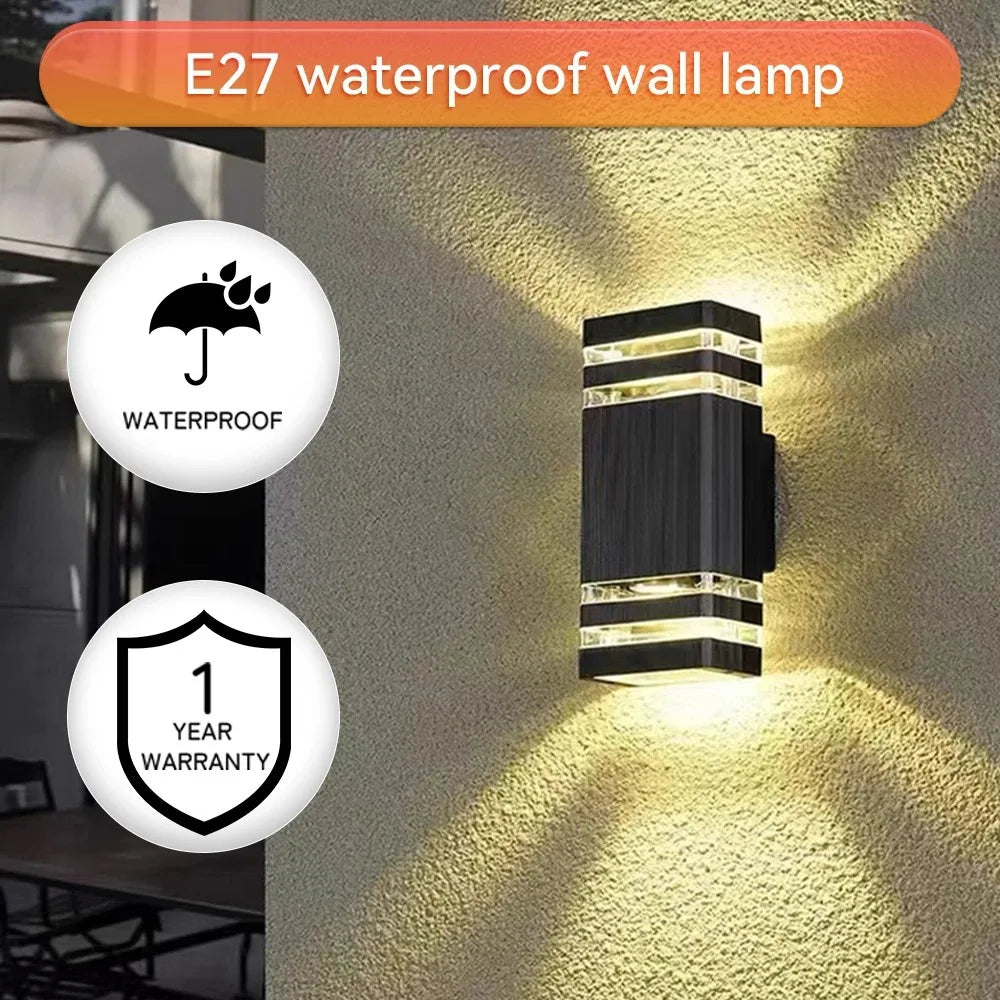 LED Outdoor Waterproof Wall Light Decor Socket External Stairs Fitter Holder E27 Lighting Bedroom Fixture Home Lamp Wall Street