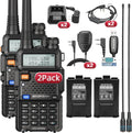 8W Dual Band Walkie Talkie Long Range Two Way Radio 128 Channel Handheld