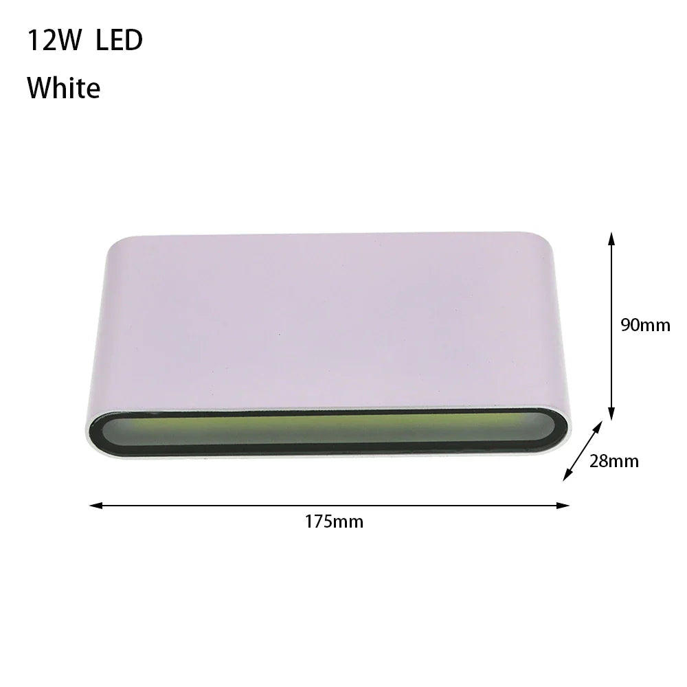 LED Outdoor Waterproof Wall Light – 6W 12W 24W Aluminum Sconce for Home & Patio
