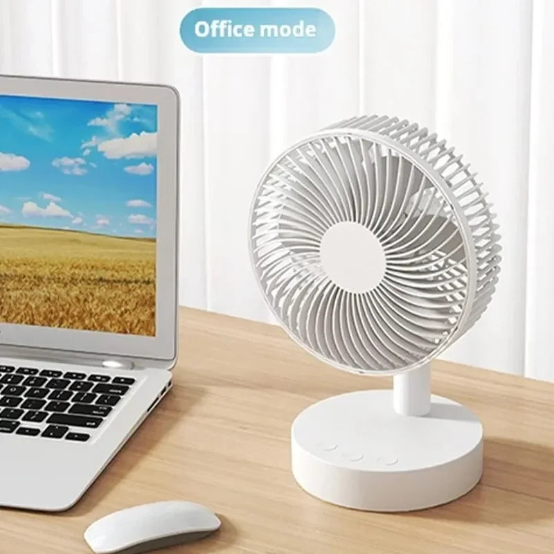 Portable Rechargeable Fan 4-Speed Silent 8-Hour Timer