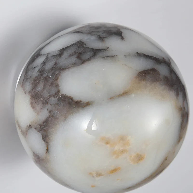 Marble Ball Wall Lamp LED Natural Stone Sconce for Bedroom Living Room Hallway