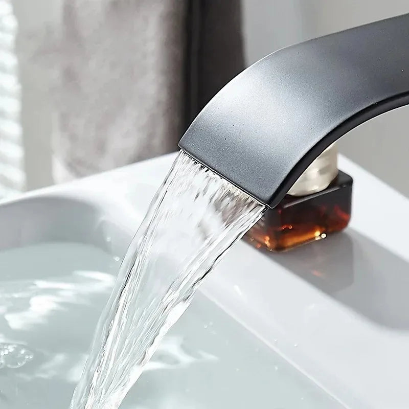Dragon Head Waterfall Faucet Bathroom Kitchen Sink Hot Cold Single Handle Tap