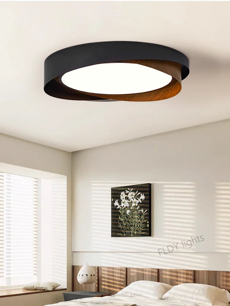 Dimmable LED Chandelier Circular Ceiling Light Eye Protection for Living Room