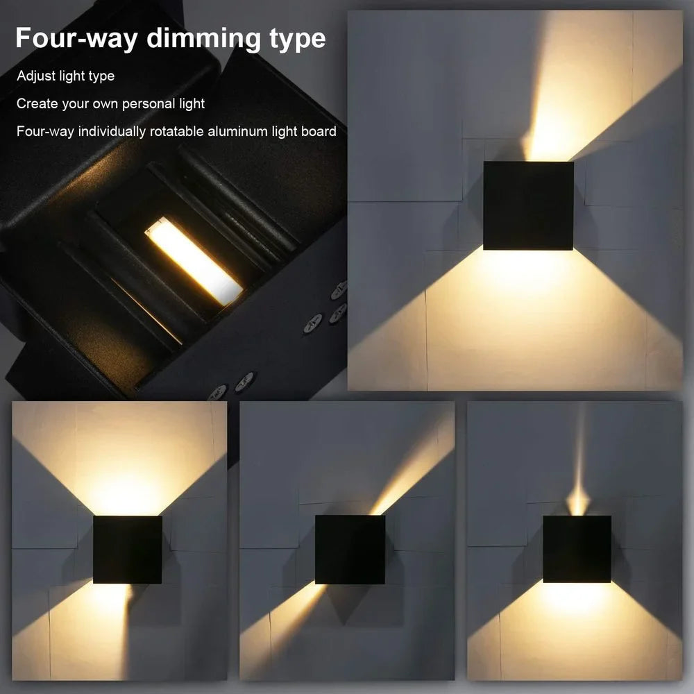 Outdoor Waterproof LED Wall Light – 12W IP65 Garden Lamp Sconce for Porch & Patio