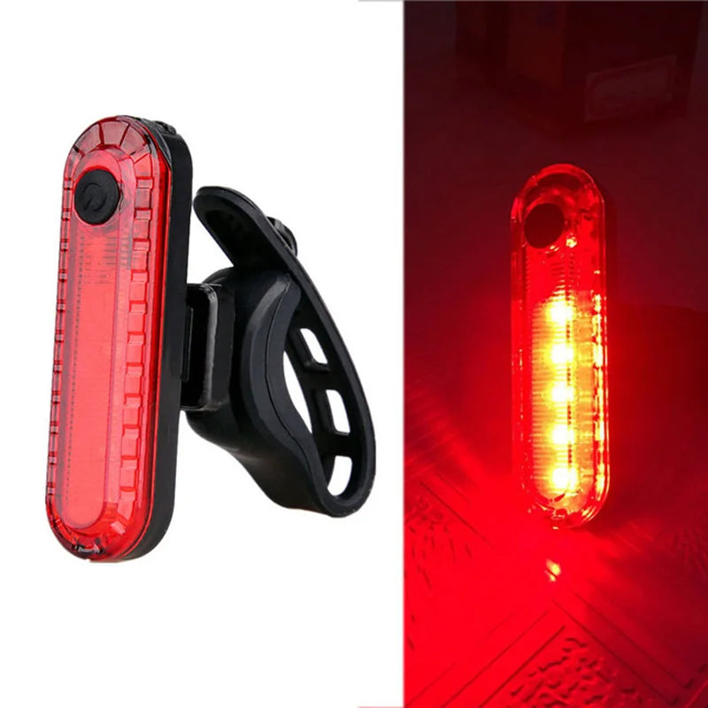 Rechargeable Bike Light Set LED Headlight and Taillight for Night Cycling Safety