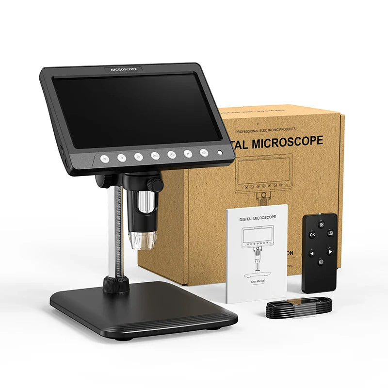 7 Inch IPS Digital Microscope 1200X HD USB Soldering Repair Camera