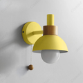 Minimalist LED Wall Lamp E27 Zipper Switch Bedside Light for Bedroom