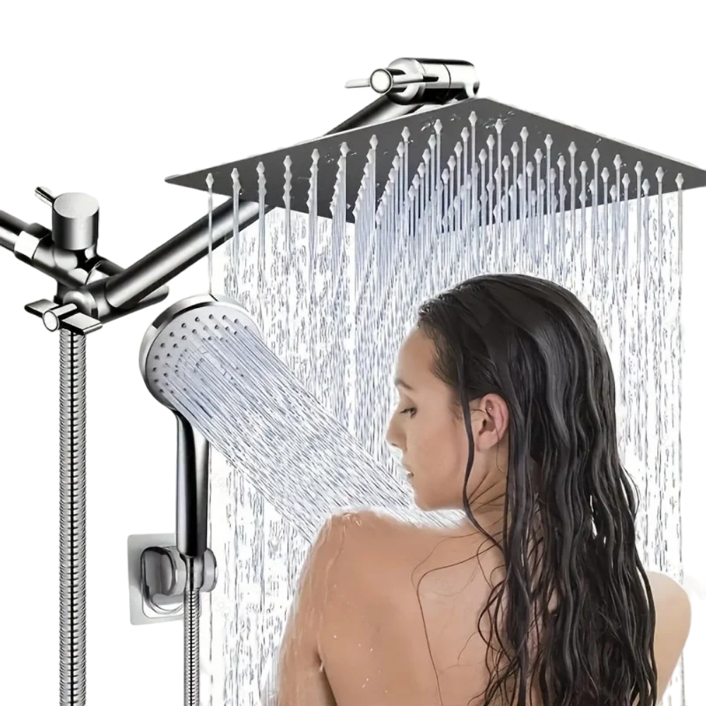 Chrome Stainless Steel Pressurized Shower Set Concealed Toilet Top Spray Arm