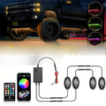 Truck Rock Lights RGB LED Kit – Dual Control Neon Underglow for Off-Road SUV/ATV