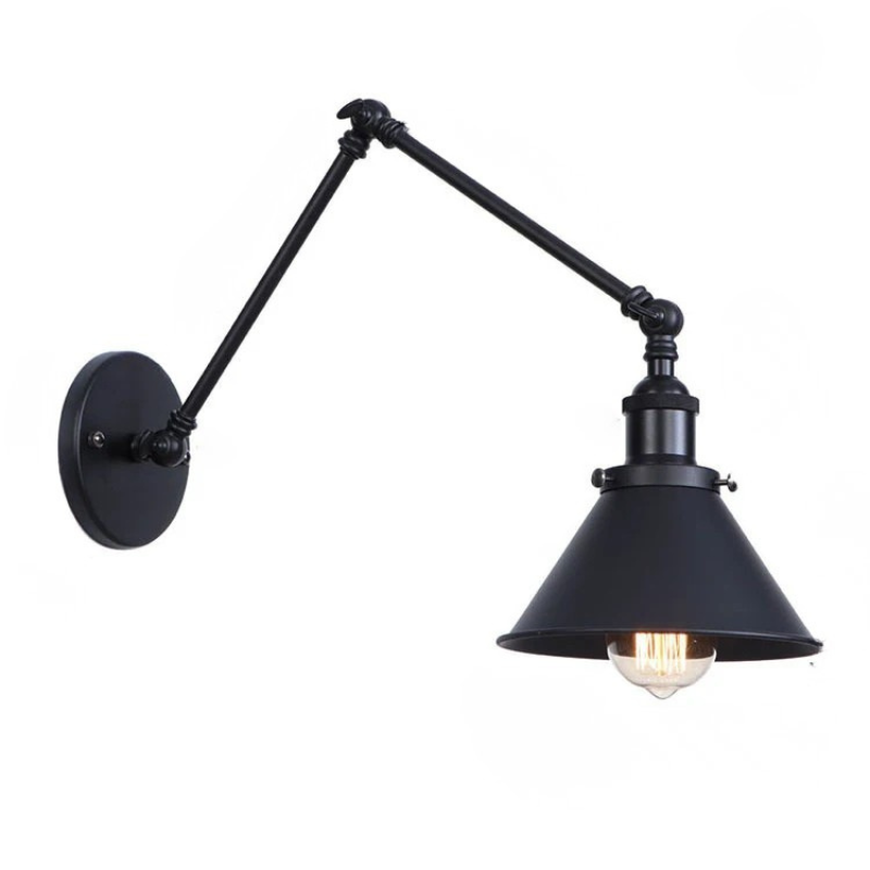 Modern Adjustable Wall Sconce Long Arm Reading Light Bedroom Living Room