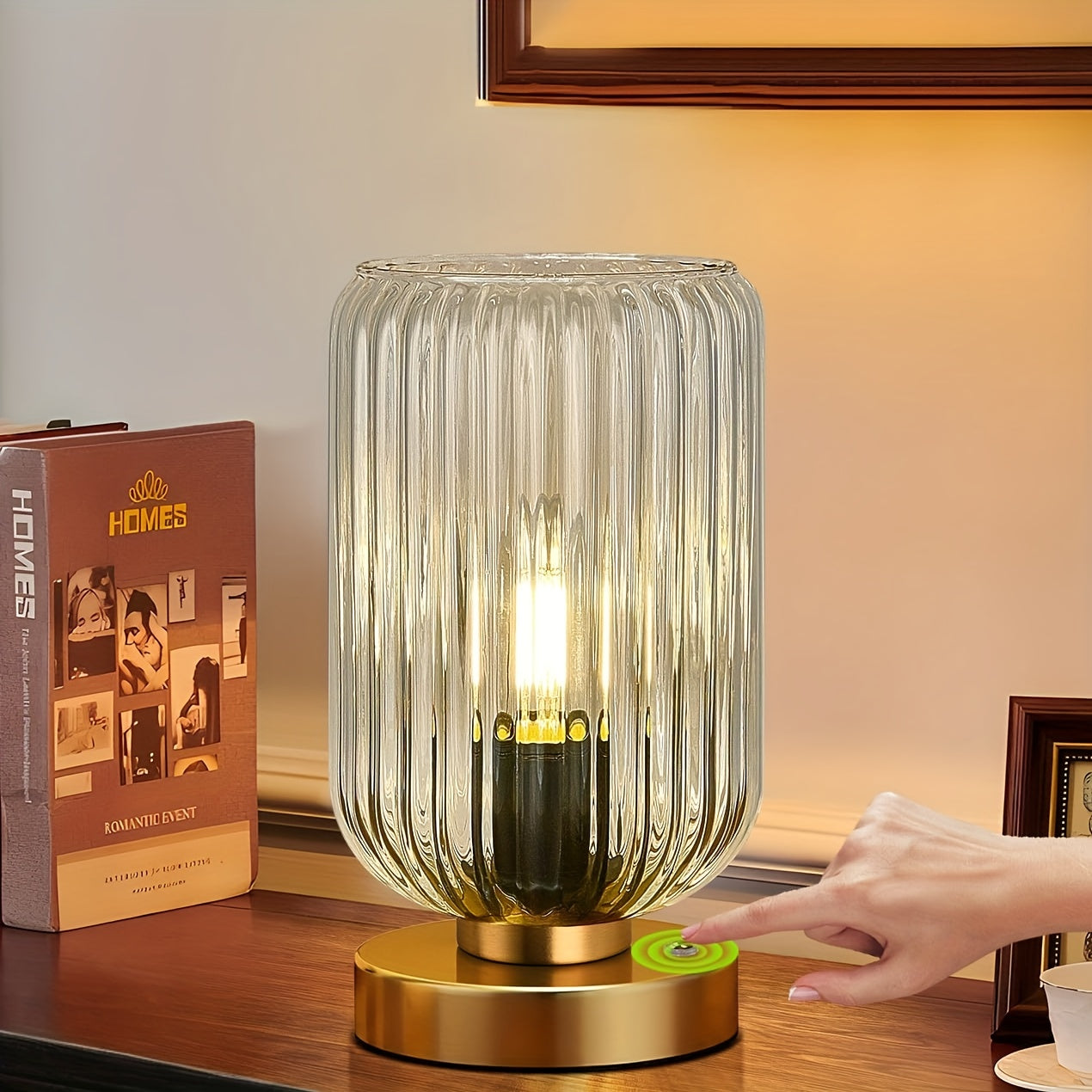 Cordless Touch Table Lamp with Rechargeable Battery – Dimmable LED Bedside Light