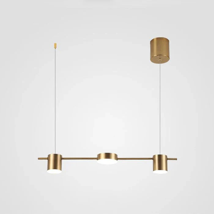 Modern Aluminum Drum Pendant Light LED 3 or 5 Light Black Gold