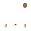 Modern Aluminum Drum Pendant Light LED 3 or 5 Light Black Gold