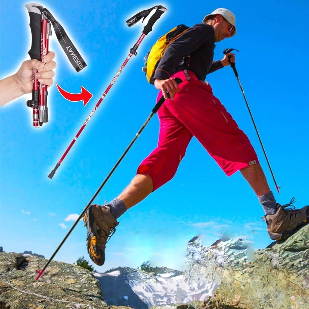 Adjustable Foldable Hiking Poles 110–135cm Trekking Sticks