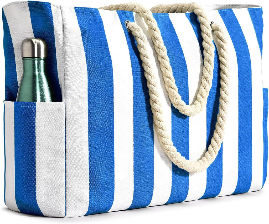 Waterproof Oversized Beach Tote Bag 20L Sandproof Zip Travel Carryall