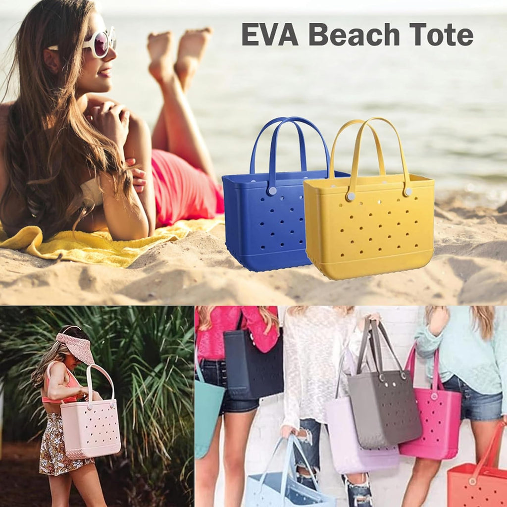 Waterproof EVA Beach Tote Bag Large Sandproof Washable Travel Carryall