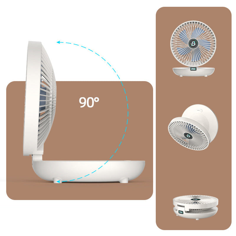 Portable Mini Folding Fan Rechargeable 3-Speed USB Desk Fan