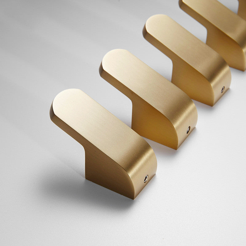 Brass Wall Hooks Modern Golden Robe Coat Towel Hook Set