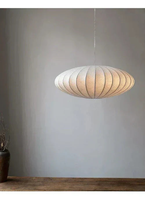 Silk Pleated Pendant Light with Crown Detail Ceiling Lamp 30 40 50cm