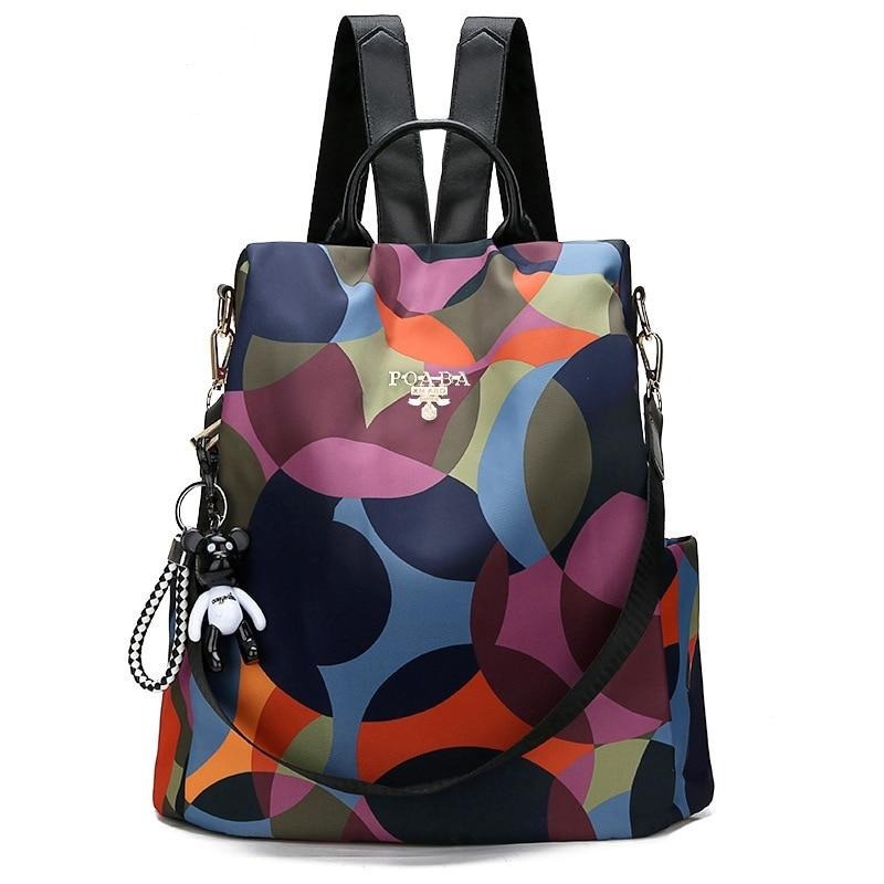 Water Resistant Anti Theft Backpack Oxford Travel Daypack 30cm