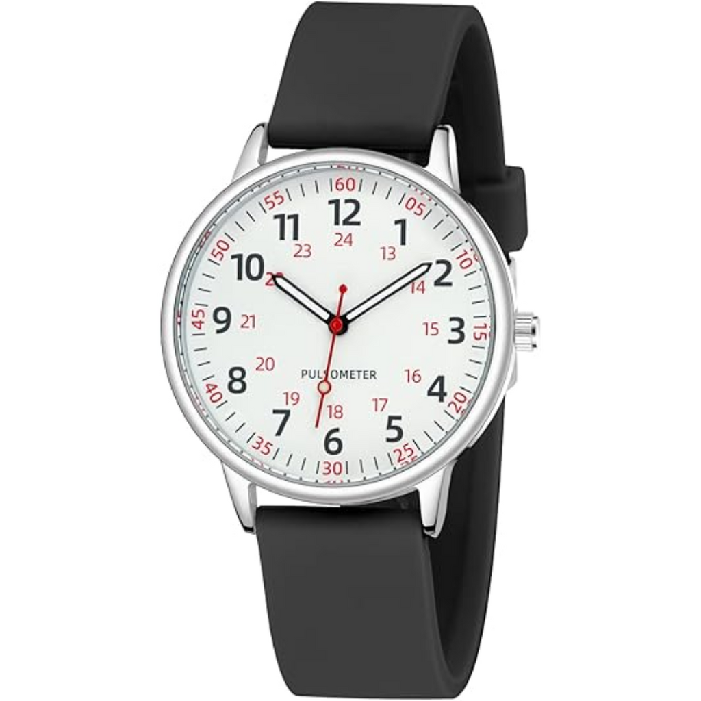 Waterproof Nurse Watch with Second Hand Silicone Medical Analog Watch